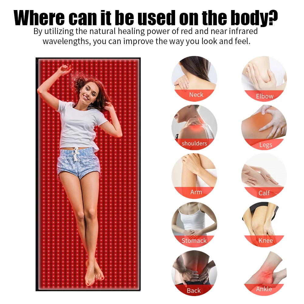 Full Body Red Light Therapy Mat For Muscle Pain Relief