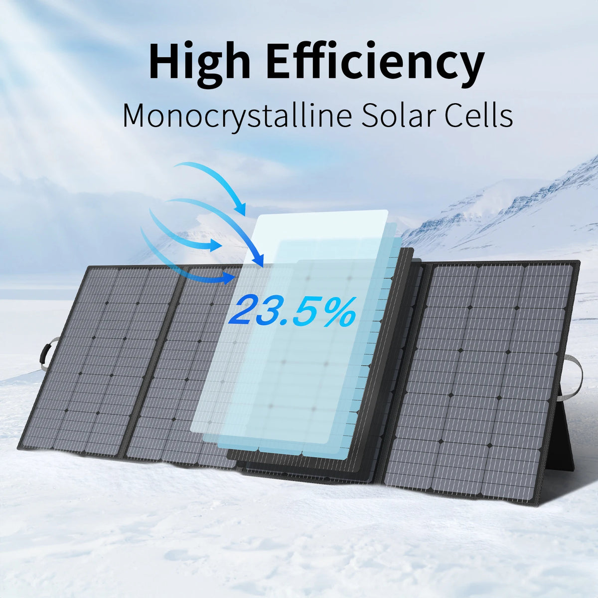 MHPOWOS 400W Foldable Portable Solar Panel With Protective Handbag