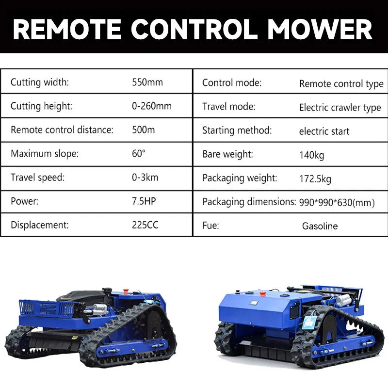 Relemg Wireless Remote Control Robot Lawn Mower All Terrain
