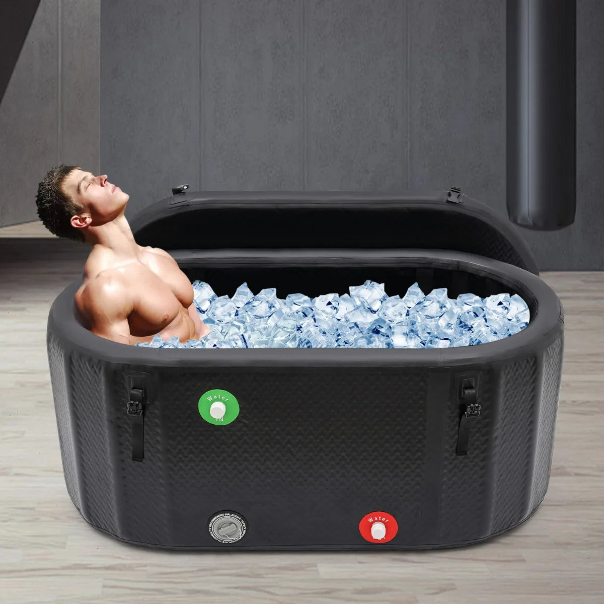 Bymaocar Heavy Duty Inflatable Cold Plunge Pool With Leakproof Lid