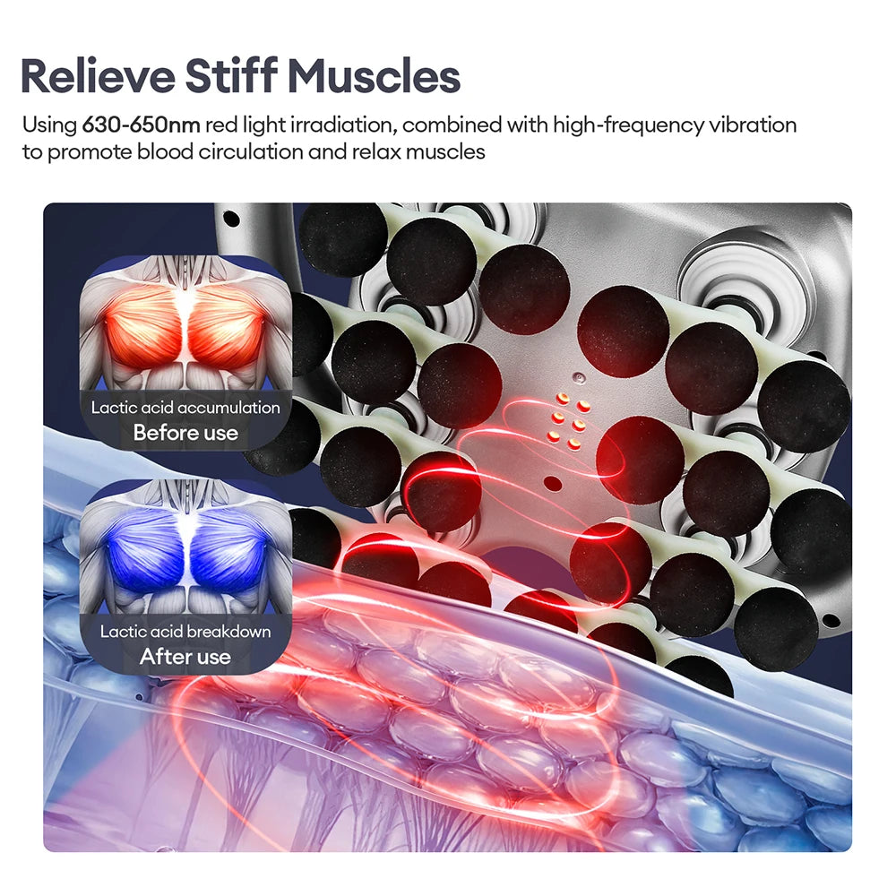 Foreverlily 24 Heads Massage Gun High Frequency Vibration Muscle Massager