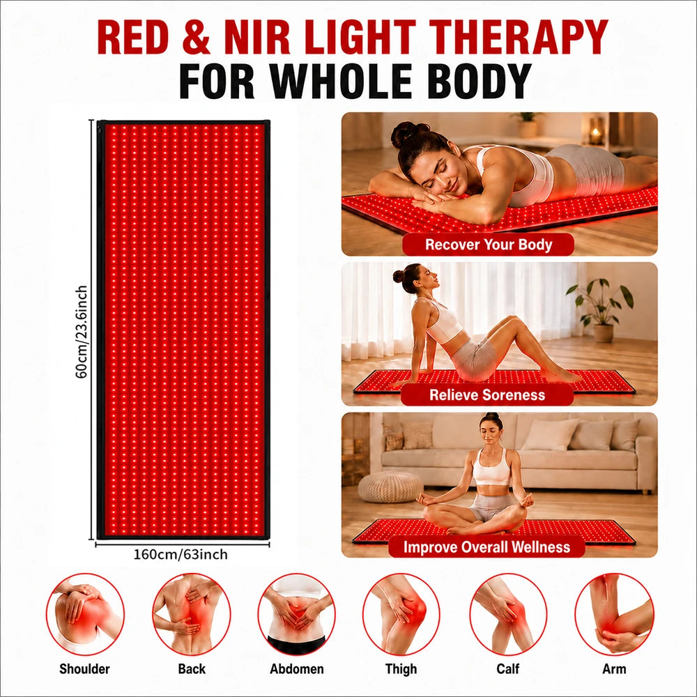 Professional Led Red Light Therapy Mat For Full Body Comfort