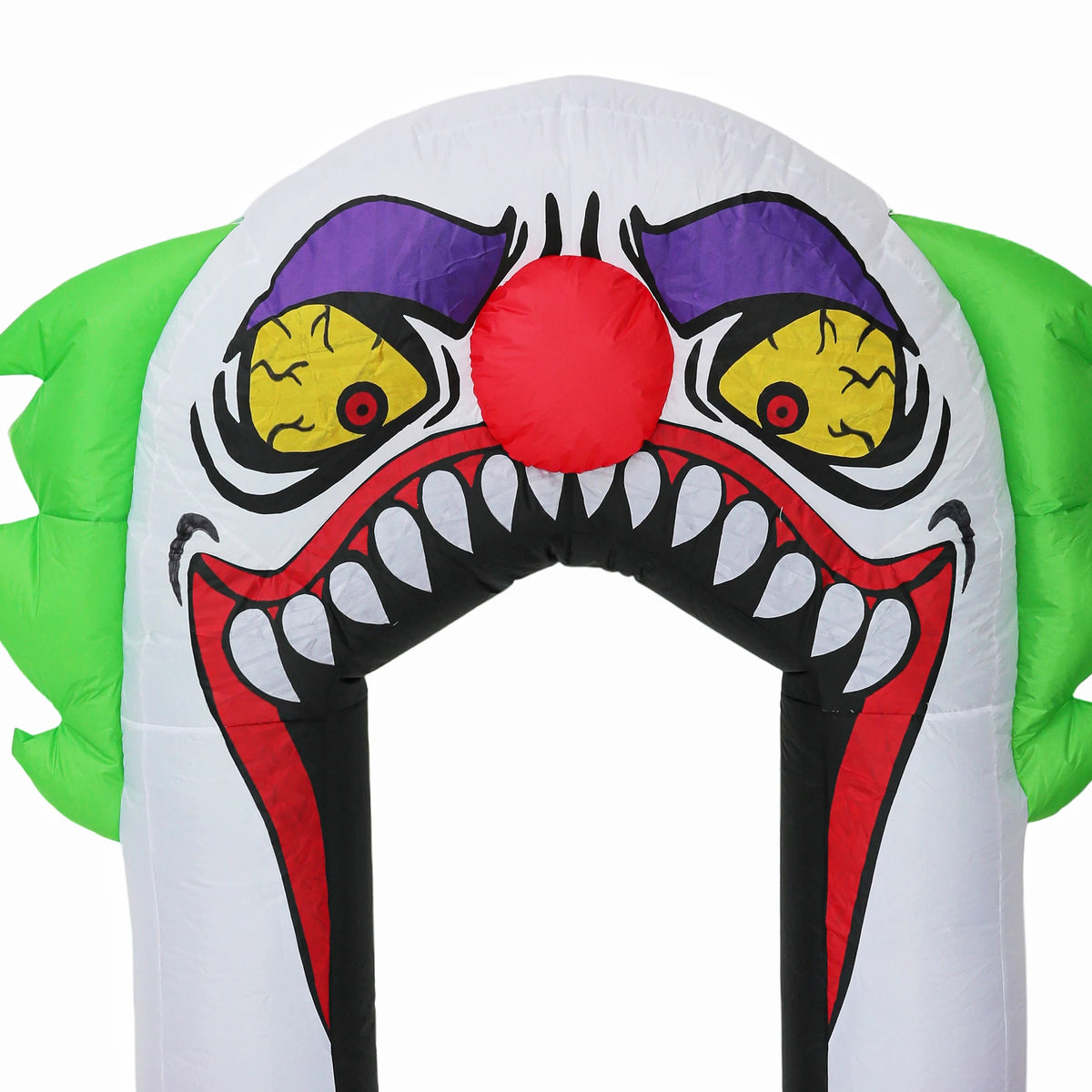180cm LED Light Up Inflatable Halloween Clown Arch Scary Outdoor Yard Decoration for Lawn and Garden Weather Resistant Blow Up Holiday Party Spooky Night Display Prop Supplies