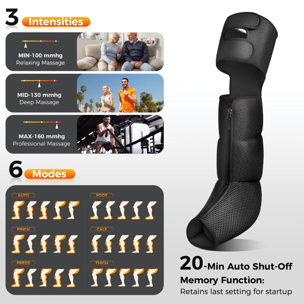 Nekteck Air Compression Leg Massager With Heat Therapy