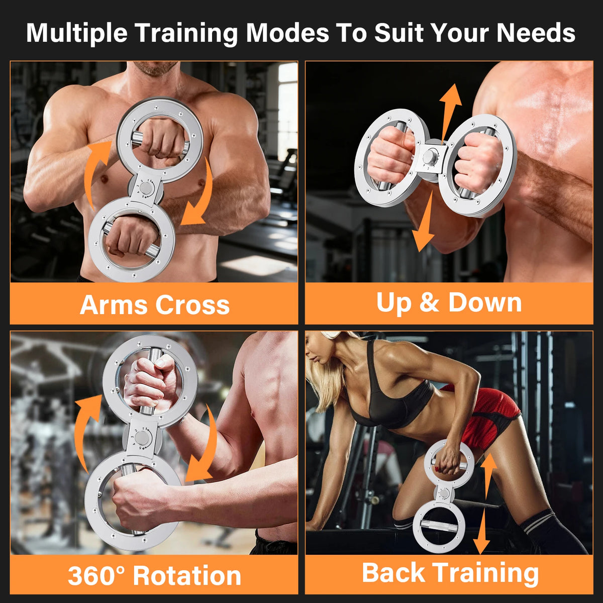 Adjustable Grip Strength Trainer Forearm Exerciser With Rotator Machine