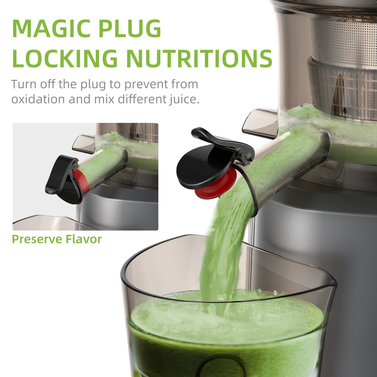 BioloMix Slow Masticating Cold Press Juicer Extracts Whole Fruits Easily