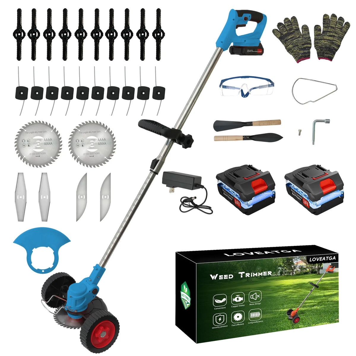 Cordless 3 In 1 Lawn Mower Grass Trimmer Edger Tool
