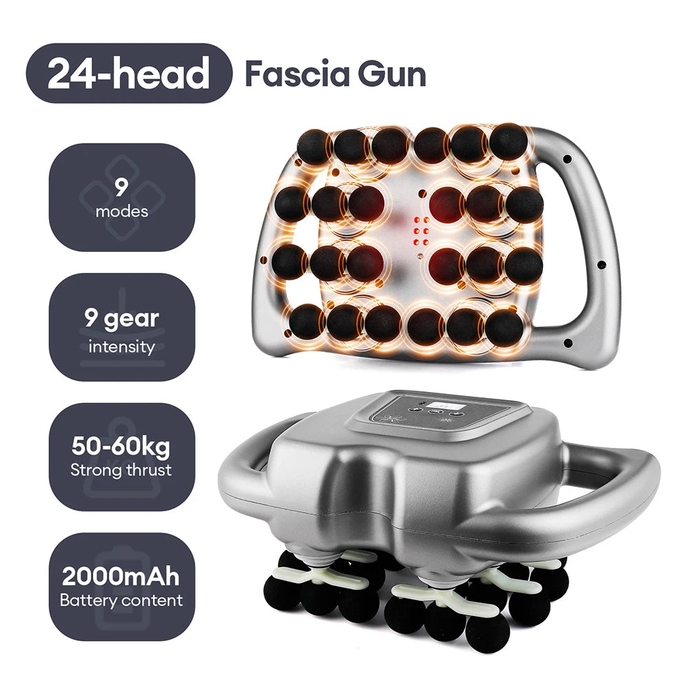 Foreverlily 24 Heads Massage Gun High Frequency Vibration Muscle Massager