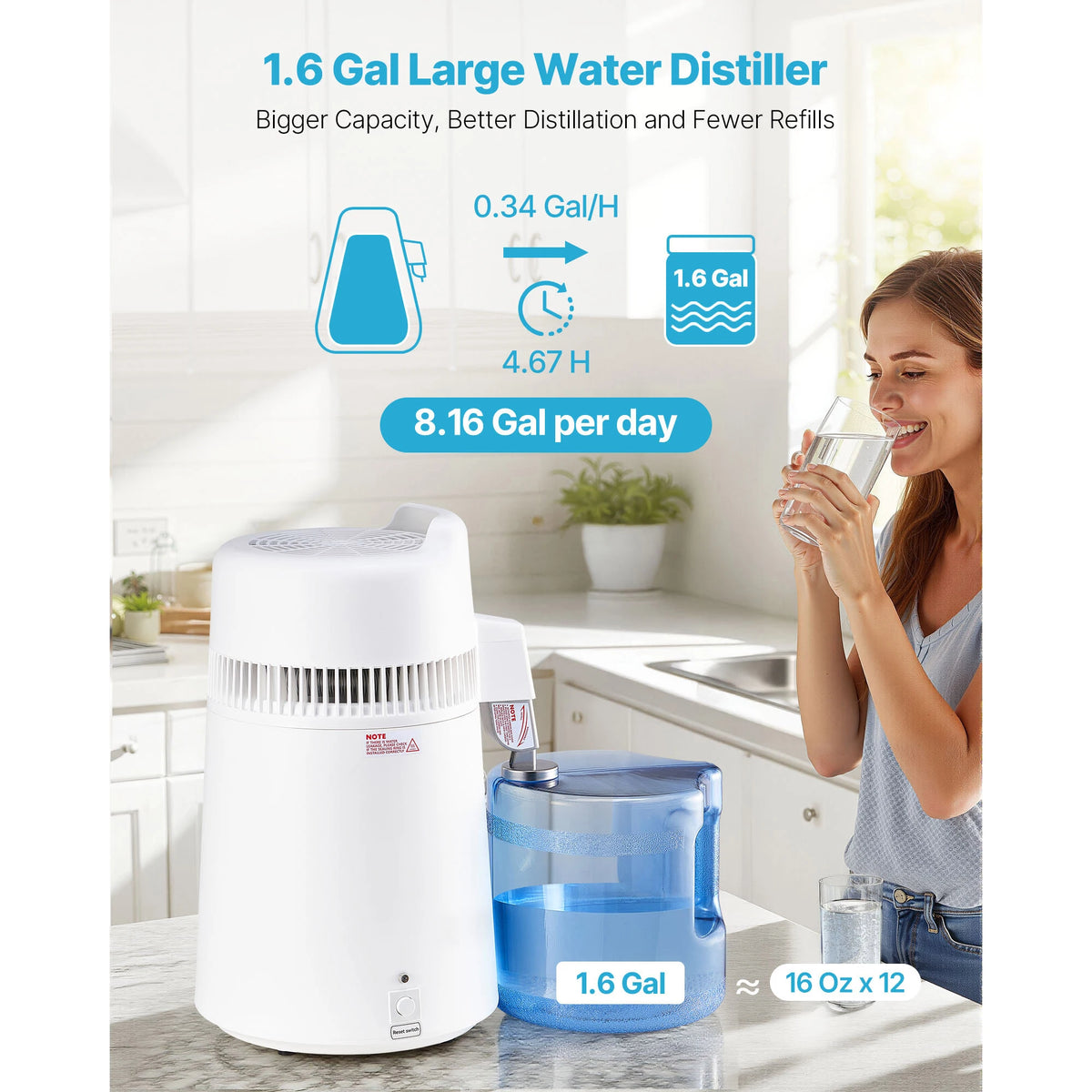 VEVOR Countertop Water Distiller For Clean Household Purification