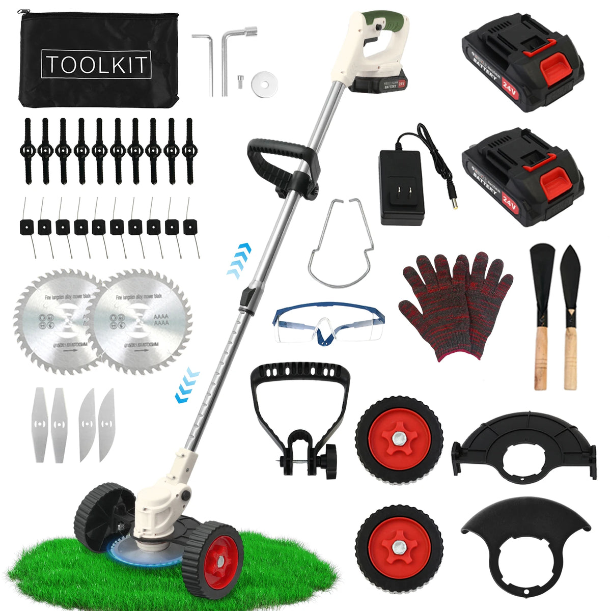 Cordless 3 In 1 Lawn Mower Grass Trimmer Edger Tool
