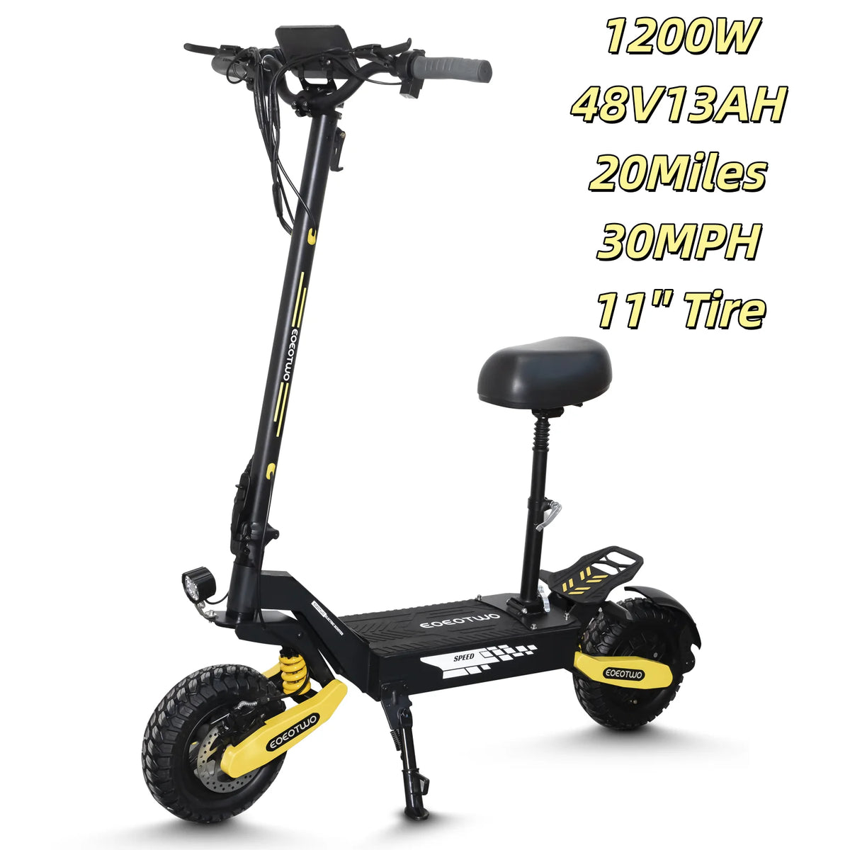 Eoeotwo 1200W Foldable Off Road Electric Scooter 30MPH