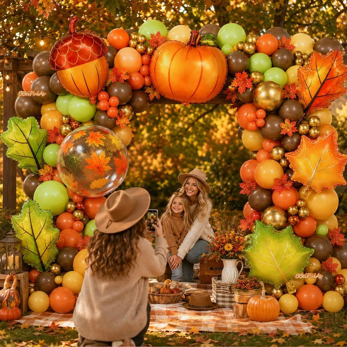 Fall Balloon Arch Kit 158Pcs for Thanksgiving Fall Party Decorations