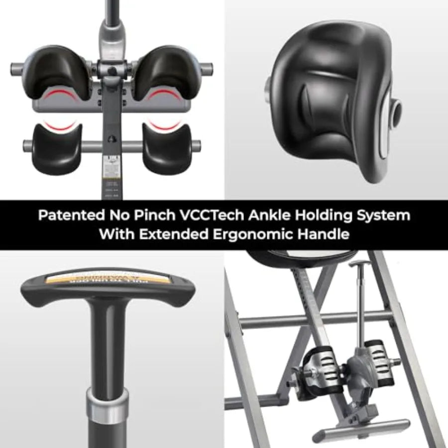 Stainless Steel Adjustable Inversion Table With Cushioned Rest