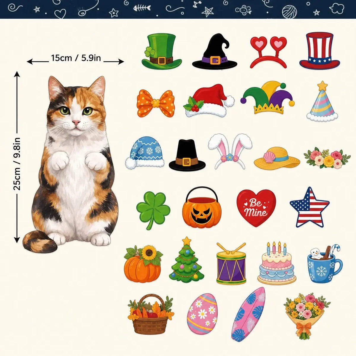 Interchangeable Wooden Desk Decor With Different Accessories Wooden Ornament For Pet Lover As Birthday Gifts,Home Party Decoration Summer Holiday Autumn Thanks Giving Festival Tabletop Decoration