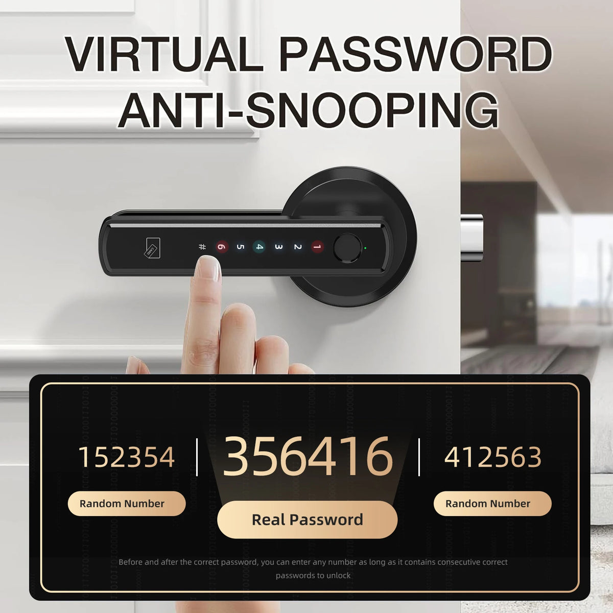 Viladepot Smart Door Lock With Fingerprint Passcode App Control