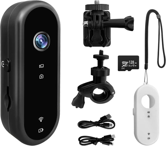 Mini WiFi 1080P Action Camera Thumb Body Cam 128GB