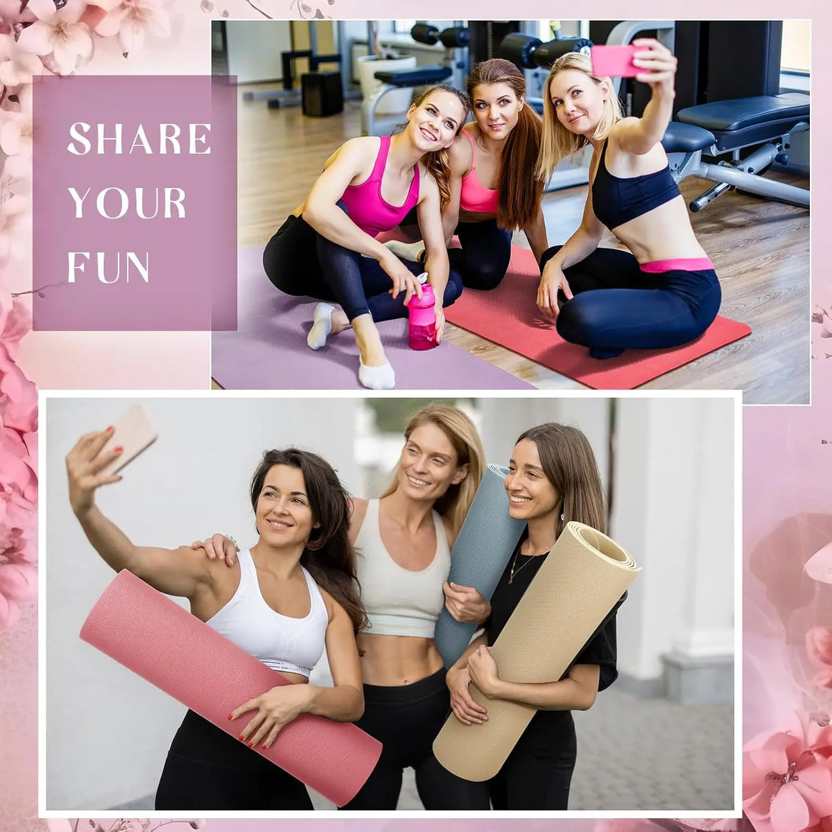 Non Slip Tear Resistant Yoga Mats For Home Gym Exercise Training