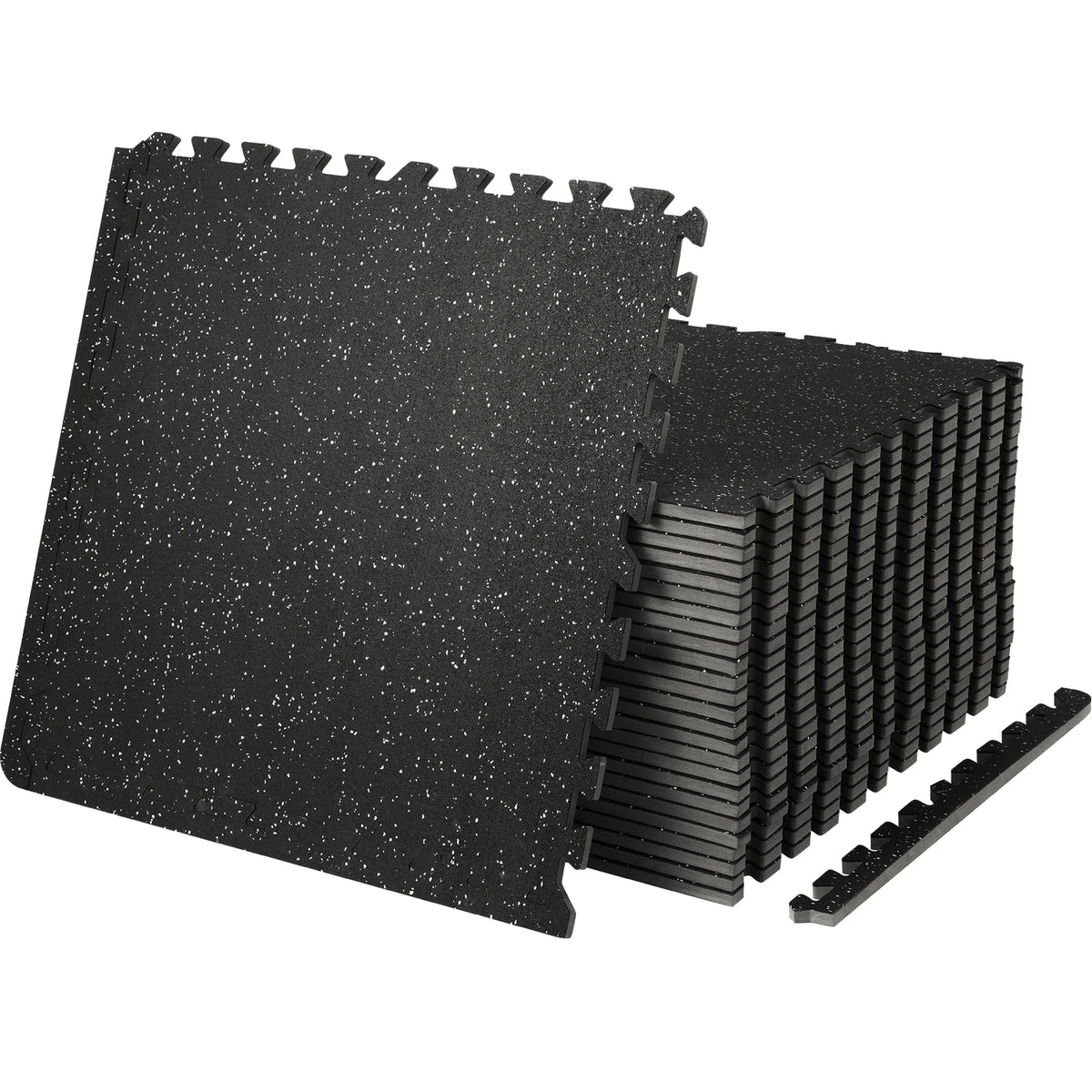 SucceBuy Interlocking Gym Floor Mats With Durable Rubber Top