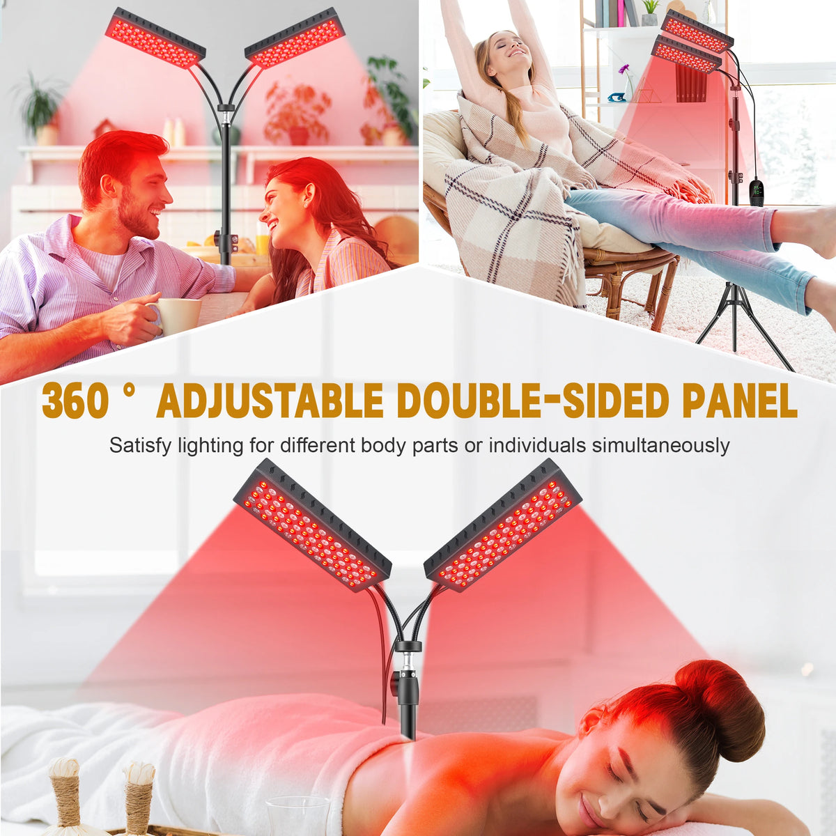 Astarexin 150 LEDs Red Light Therapy Dual Head Infrared Panel