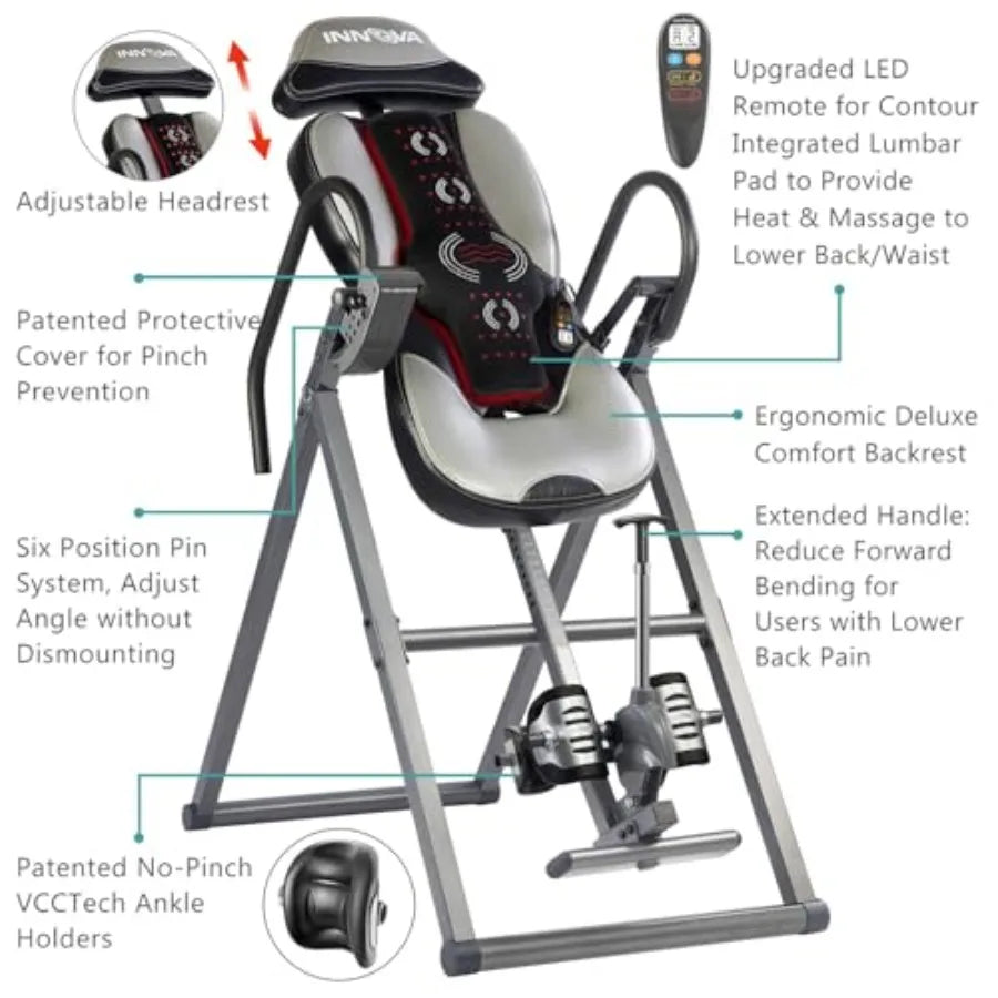 Stainless Steel Adjustable Inversion Table With Cushioned Rest