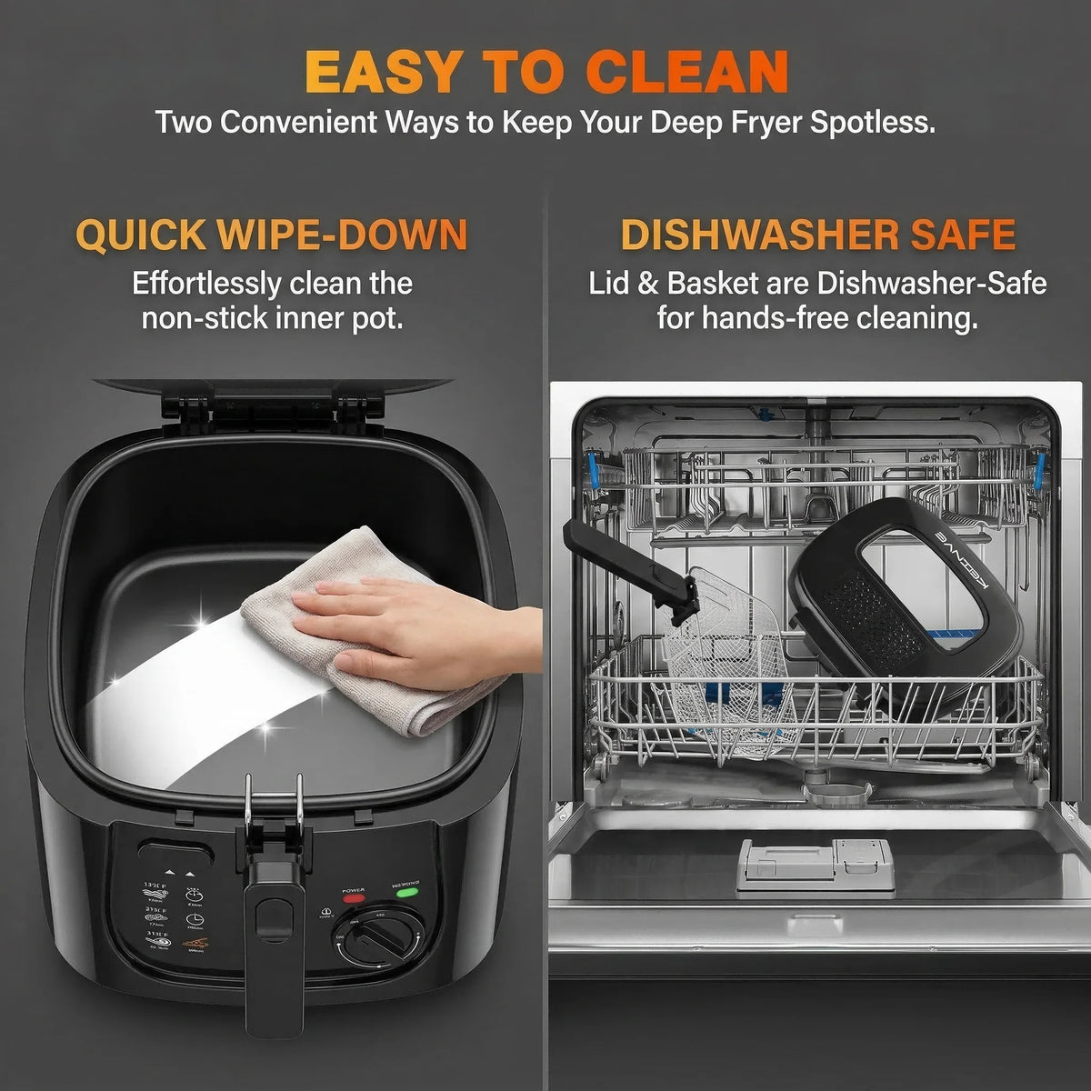 Cachoo 1600W Electric Deep Fryer With Digital Temperature Control