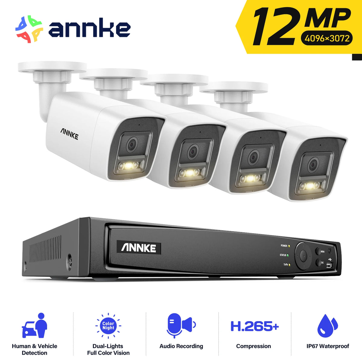 Annke 4K PoE NVR Professional Security Camera System