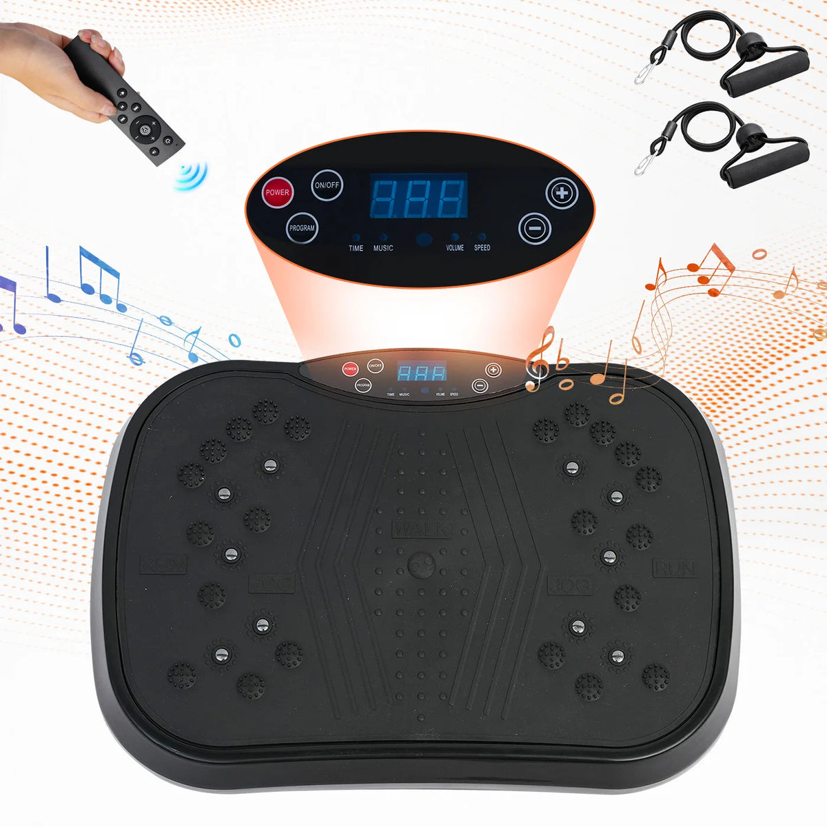 Portable Vibration Plate Exercise Machine With Bluetooth Remote