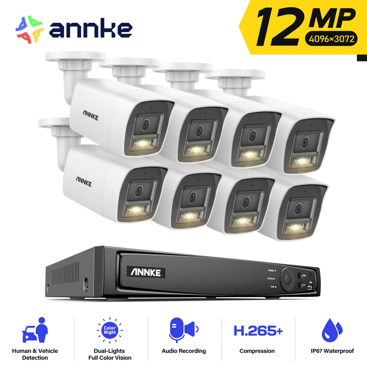 Annke 4K PoE NVR Professional Security Camera System