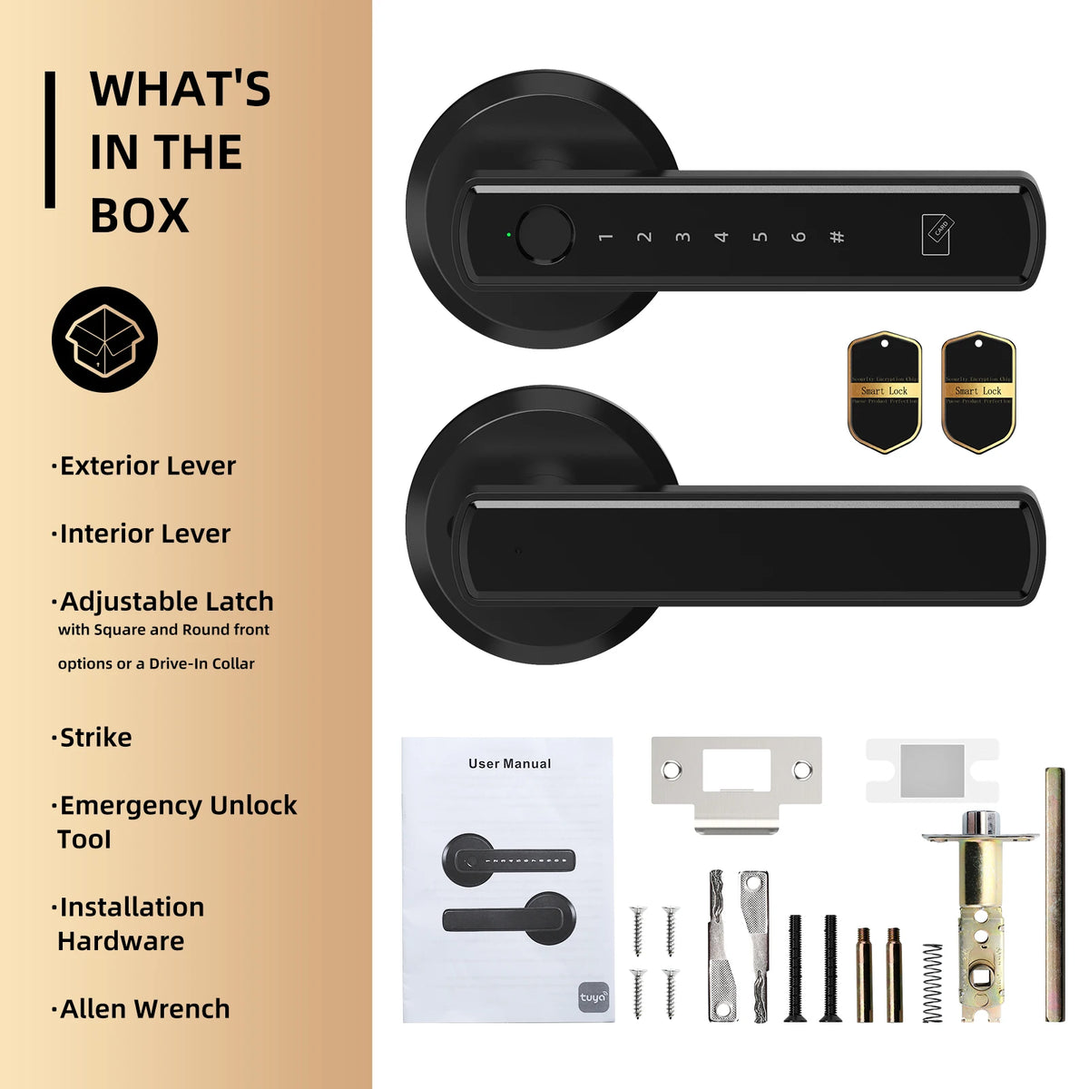 Viladepot Smart Door Lock With Fingerprint Passcode App Control