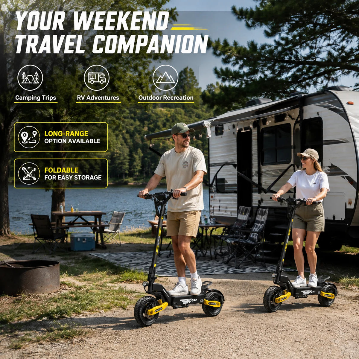 Eoeotwo 1200W Foldable Off Road Electric Scooter 30MPH
