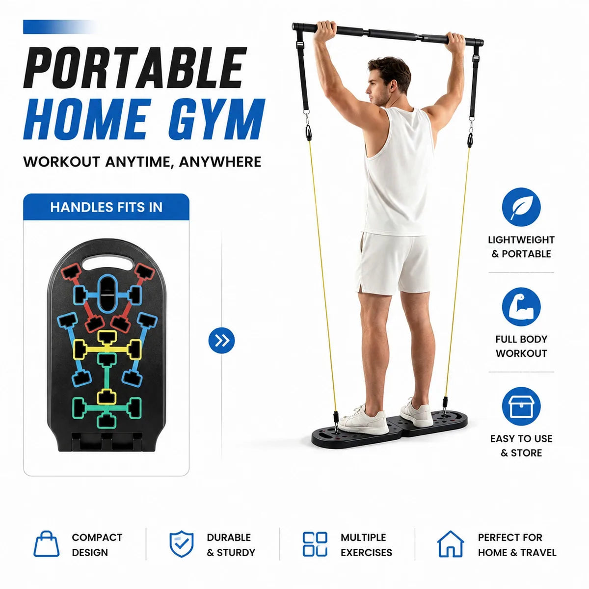 Complete Foldable Push Up Board Fitness Home Workout Set