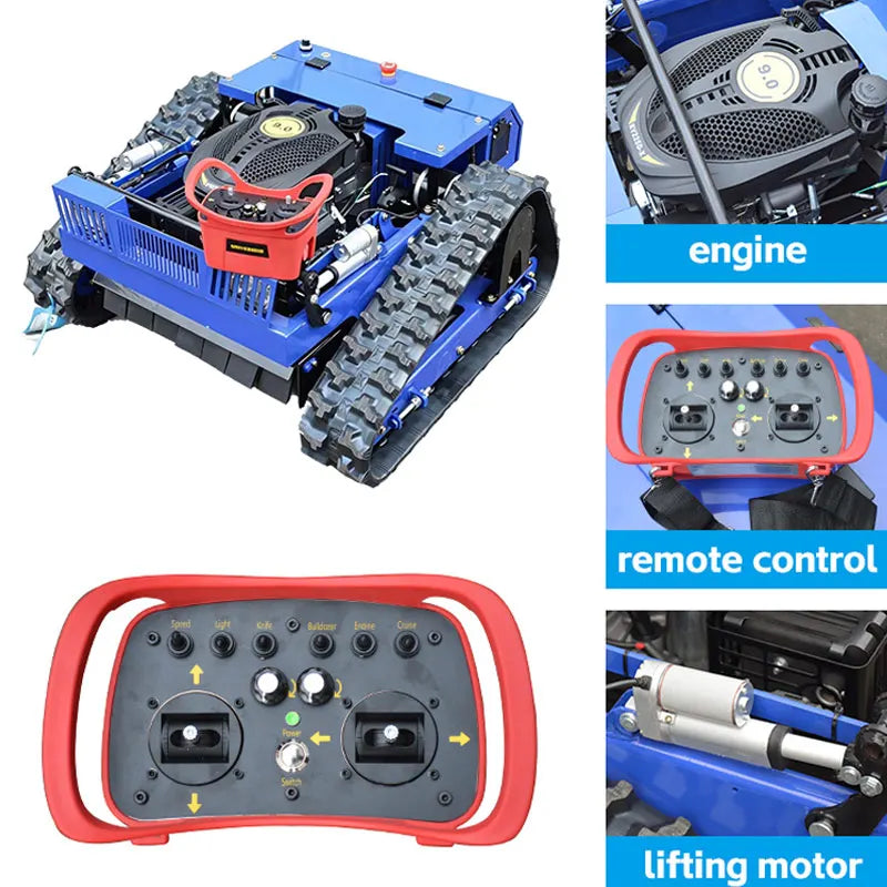 Relemg Wireless Remote Control Robot Lawn Mower All Terrain