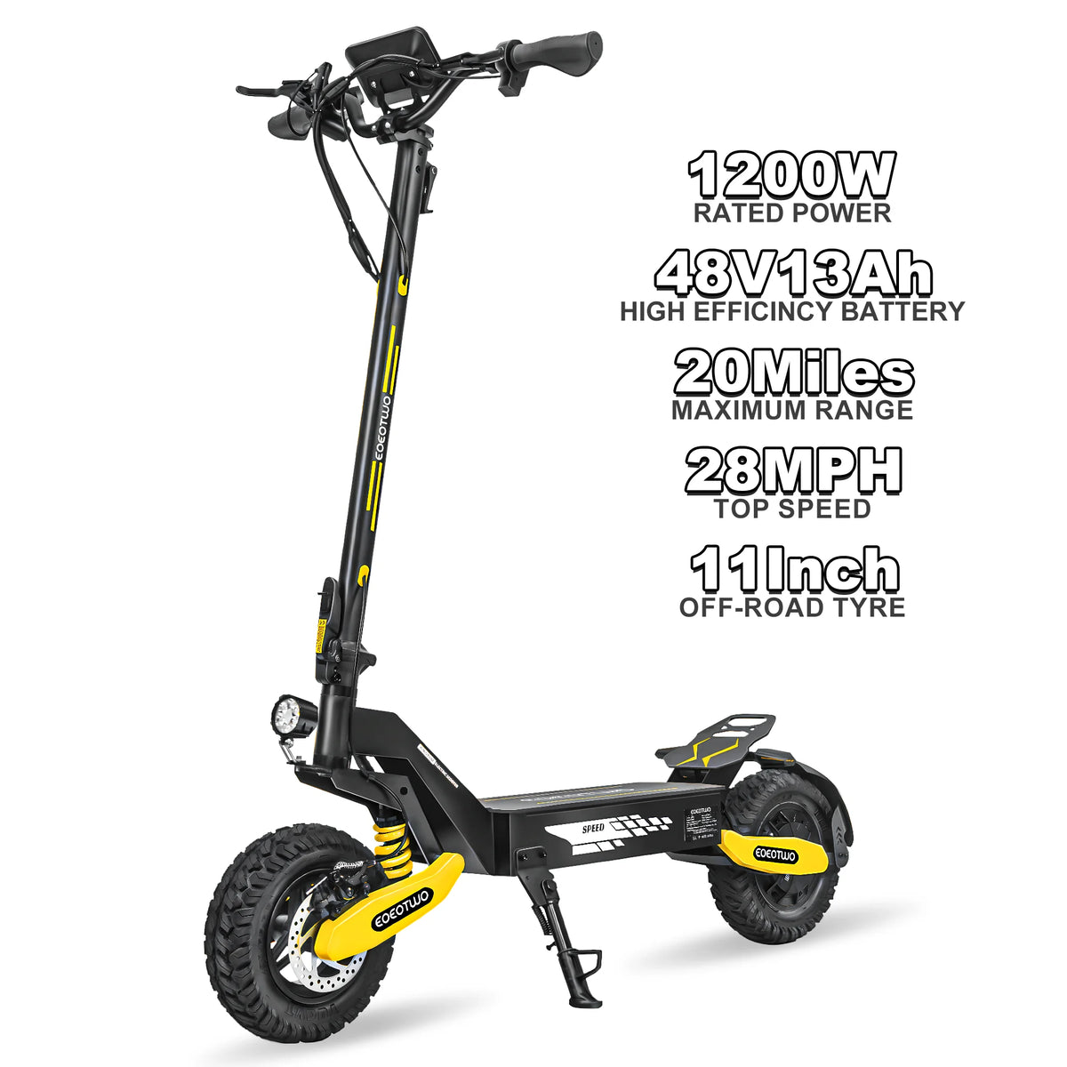 Eoeotwo 1200W Foldable Off Road Electric Scooter 30MPH