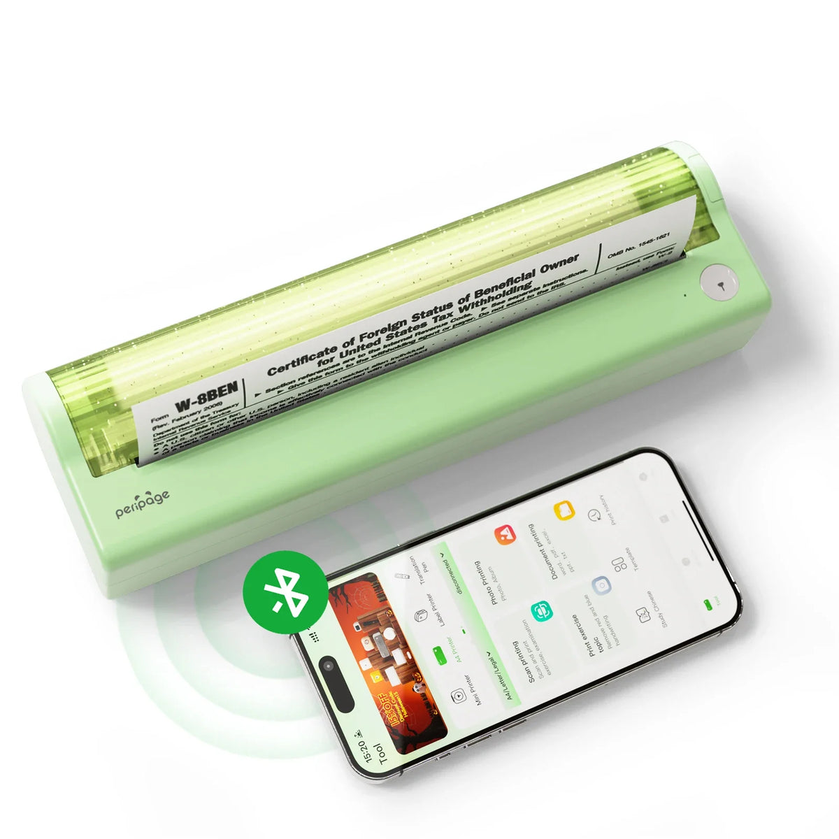 PeriPage P80 Portable Printers Wireless for Travel, Bluetooth Mobile Printer Portable Compatible with Phone & Laptop